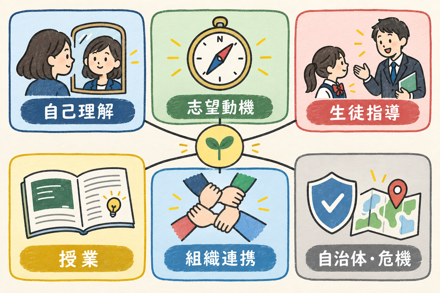 教員採用試験の面接質問を整理した6カテゴリー
