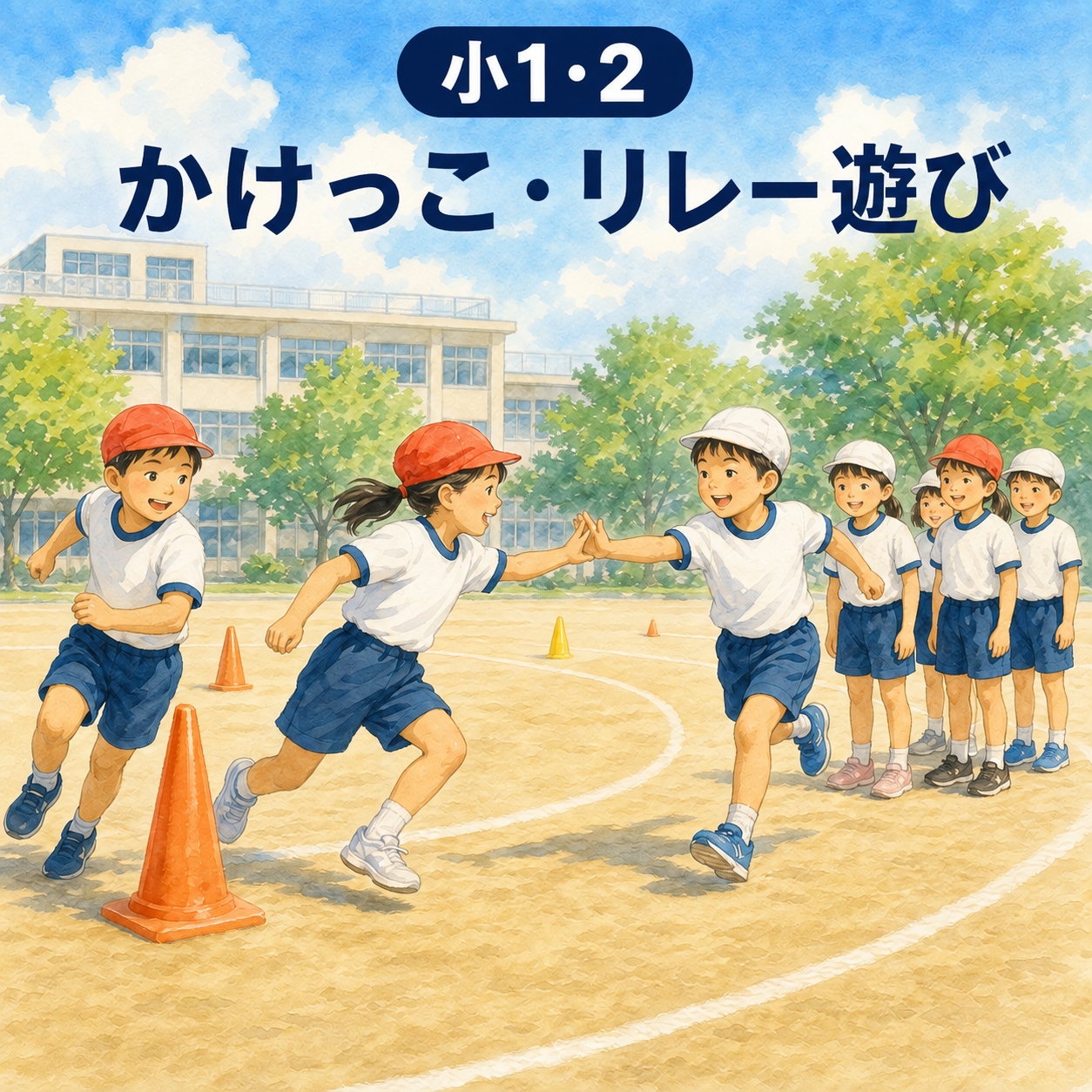 小1・2 かけっこ・リレー遊び